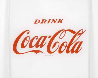 Vintage Coca-cola Reverse Printed Panel Sign – 15.75