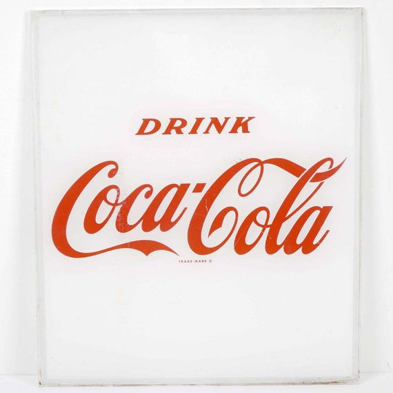 Vintage Coca-cola Reverse Printed Panel Sign – 15.75