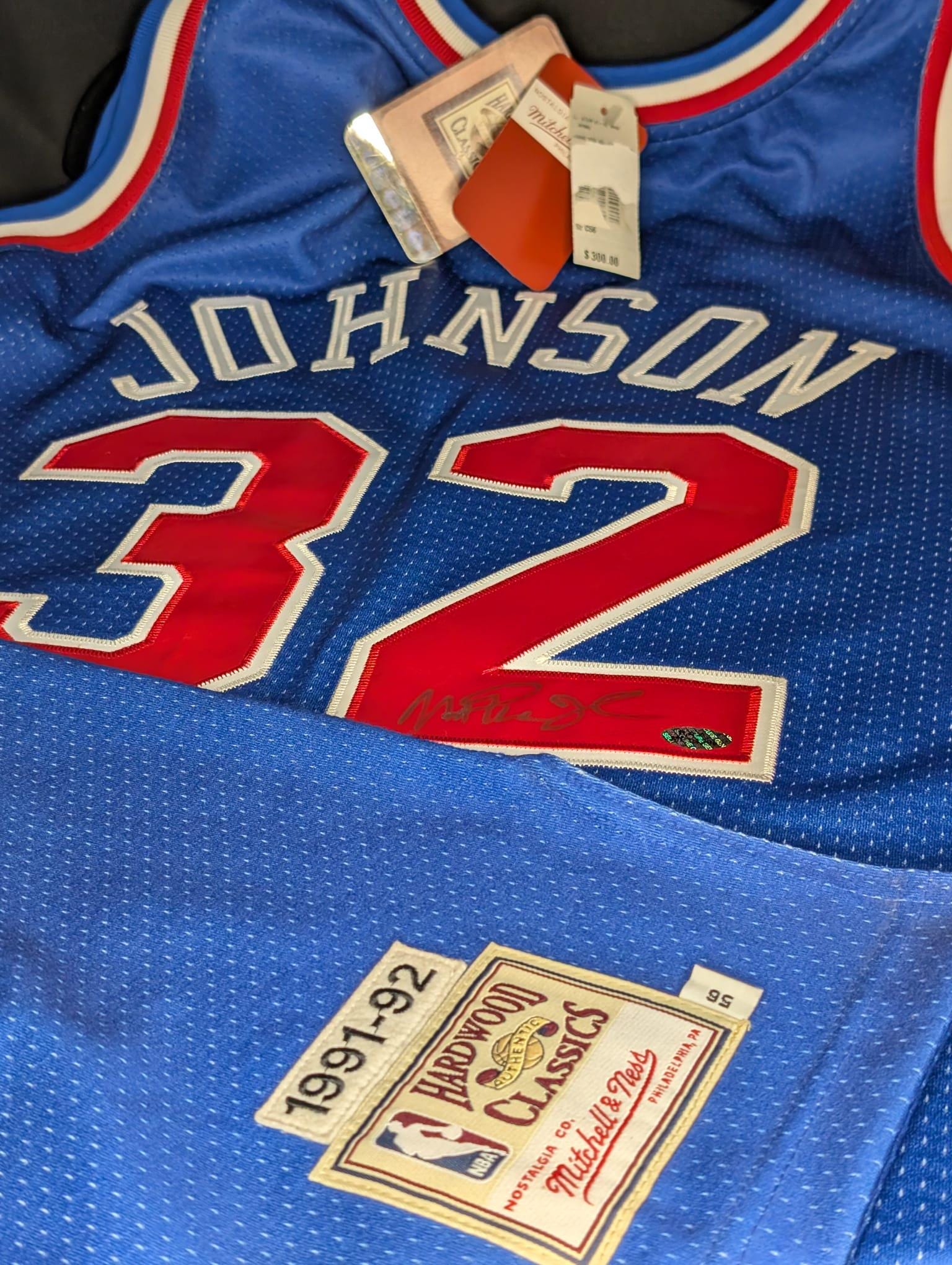 Vintage Mitchell & Ness 1991-92 NBA All-star Magic Johnson Signed