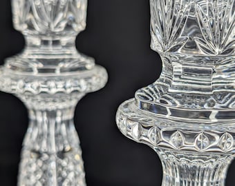 Juego de 2 portavelas vintage de cristal Waterford Tara de 25 cm (10 pulgadas)