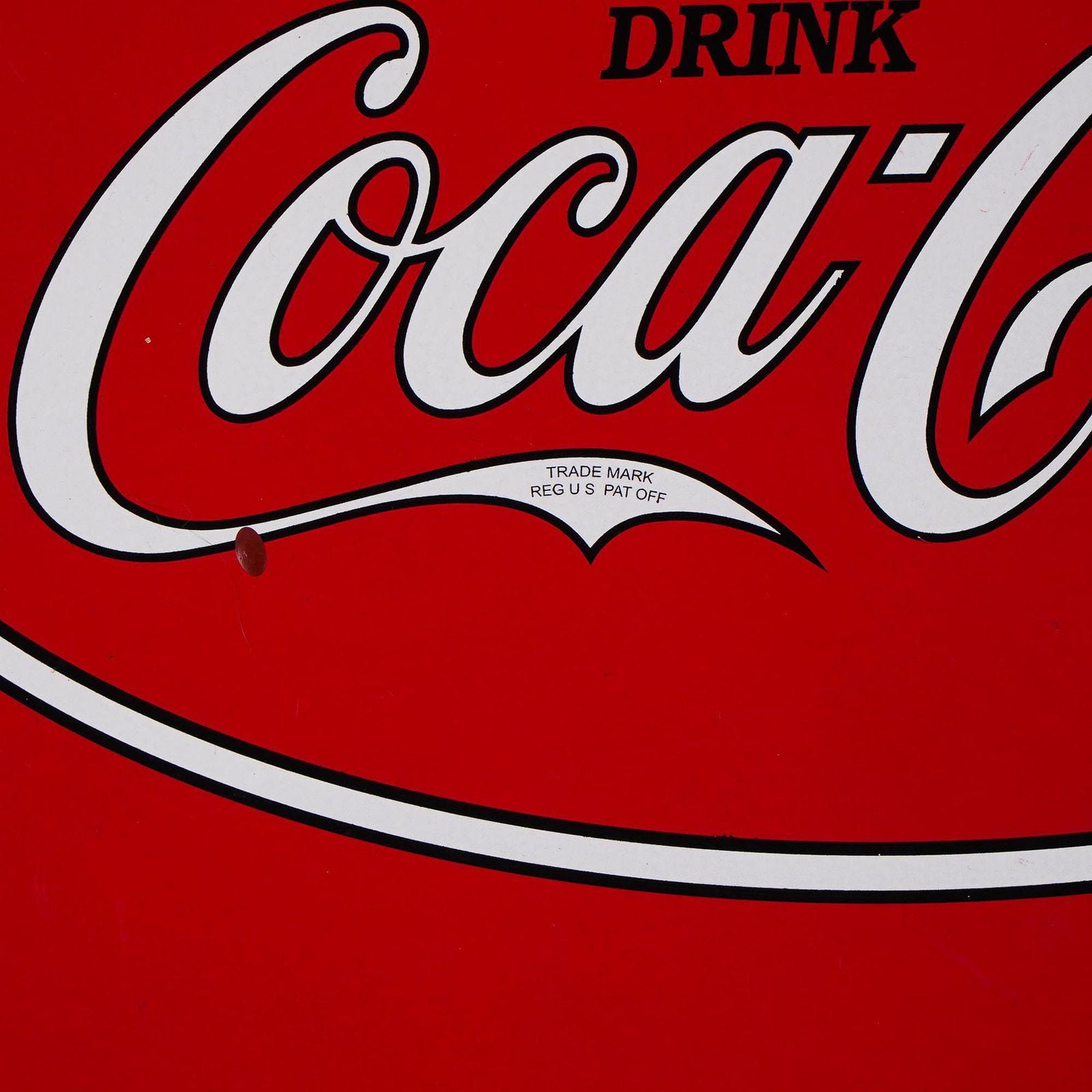 Vintage Coca-cola Metal Advertising Sign – Drink Coca-cola Oval Vintage Coca-cola Metal Advertising Sign – Drink Coca-cola Oval