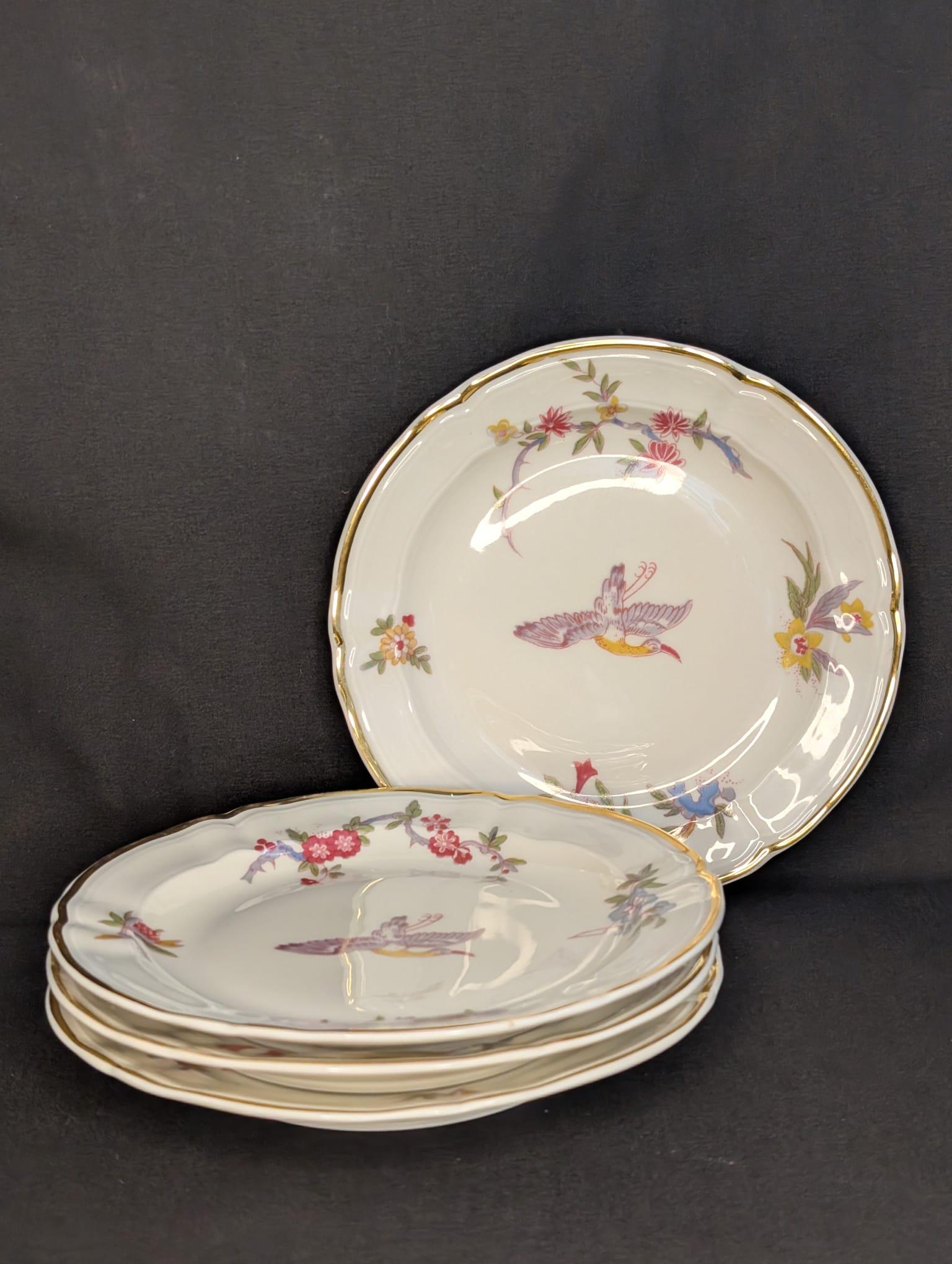 ベルナルド リモージュ シャンティイ ブレッドプレート 4枚セット