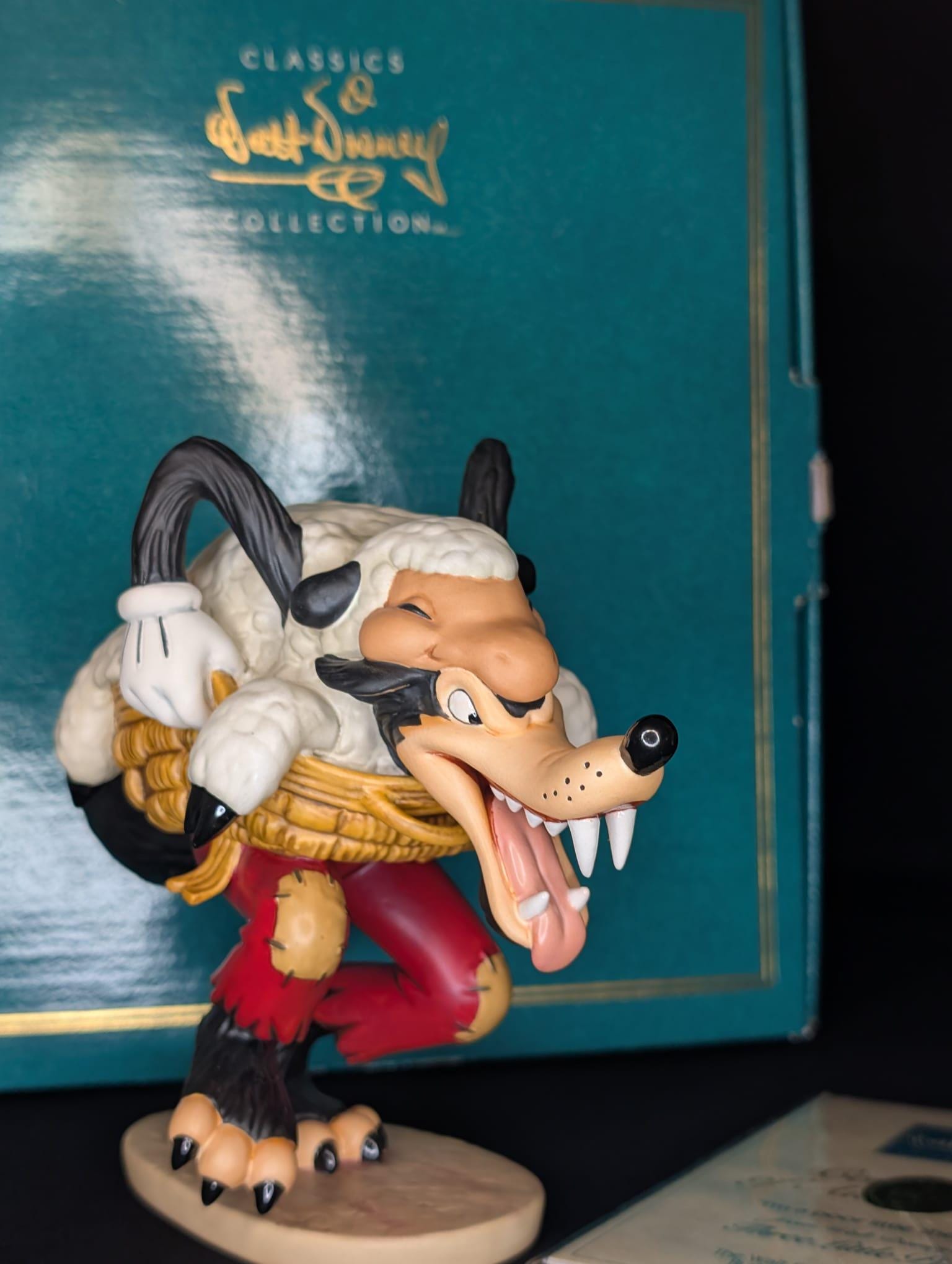 VTG WDCC Big Bad Wolf “i'm a Poor Little Sheep” W/ Box & COA Three