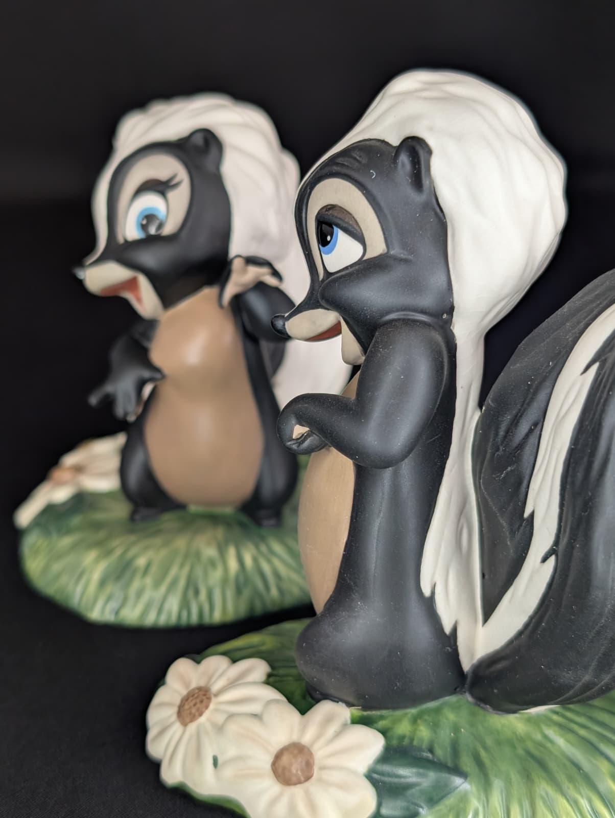 Set of 2 WDCC Bambi Flower & Miss Skunk Figurines W Box COA - Etsy