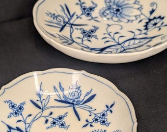 ヴィンテージ マイセン ブルーオニオン 小皿セット – 2点セット