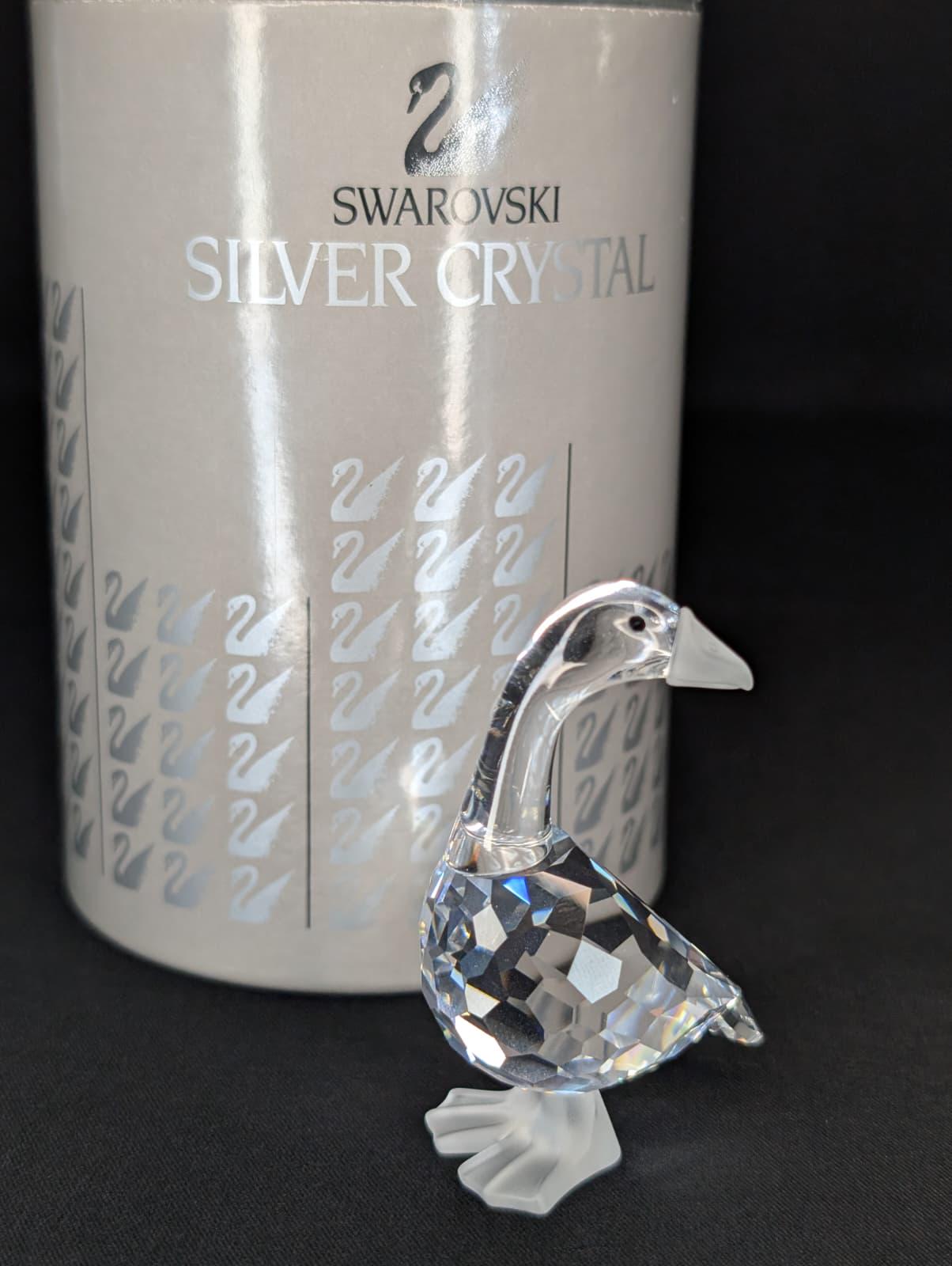 1999年廃盤品 オーストリア製◆スワロフスキー『鳥 Gosling Dick』 4pc VTG Swarovski Mother Goose Tom Harry Dick Goslings Crystal