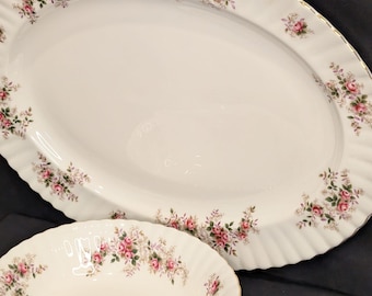Vintage Royal Albert Lavender Rose Serving Set – Platter & Bowl