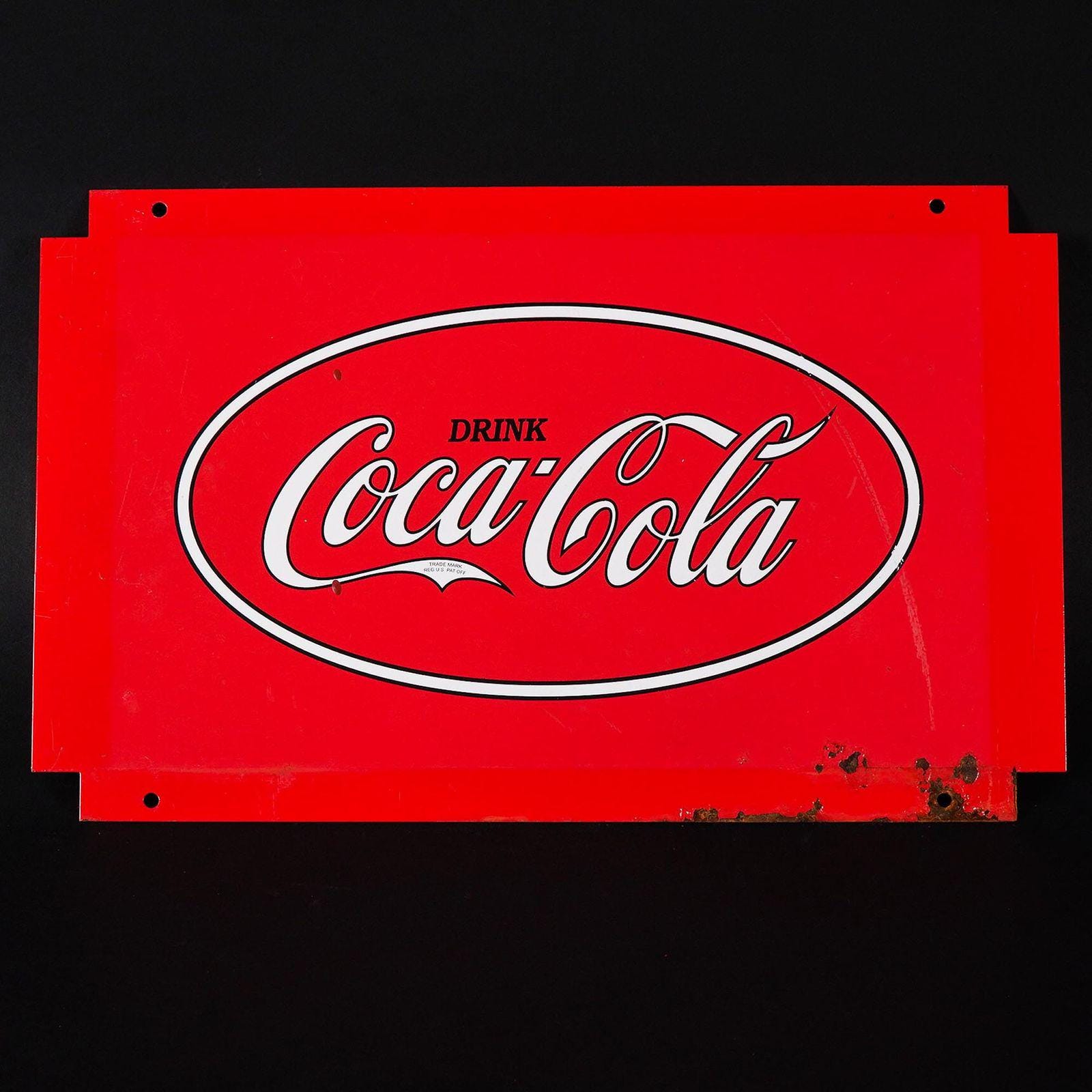 Vintage Coca-cola Metal Advertising Sign – Drink Coca-cola Oval