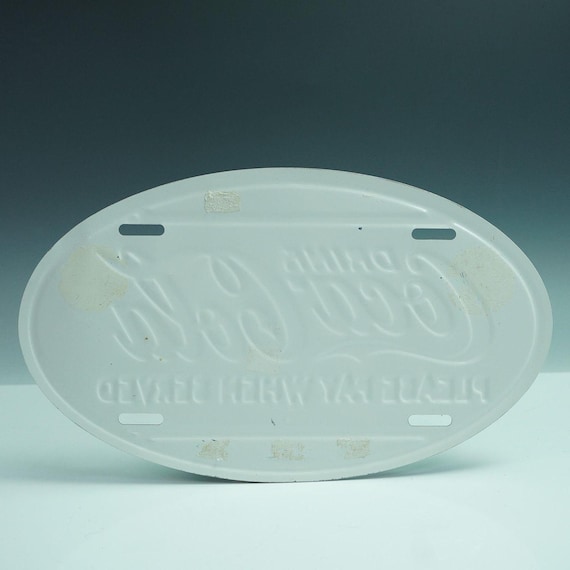 Coca-cola Oval Metal Sign – “please Pay When Served”, 2000