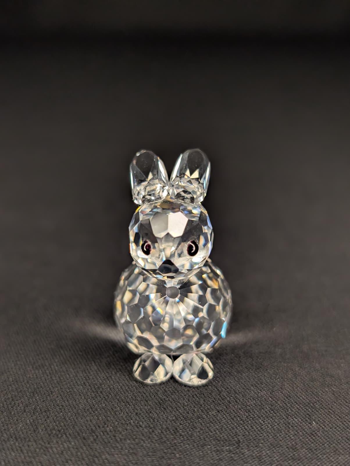 Retired Swarovski Crystal Bunny Rabbit Figurine 7678 040 W Box Austria ...