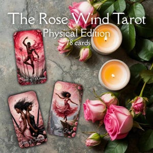 NOVITÀ! Mazzo di Tarocchi Rose Wind, edizione fisica, 78 carte, Tarocchi dei Neri Africani, divinazione, magia e meditazione. Stampa di alta qualità, unica nel suo genere.