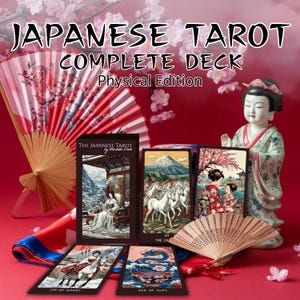 NOVO! Baralho completo de tarô japonês com 78 cartas, edição física em caixa para adivinhação e meditação, bela impressão clássica de alta qualidade