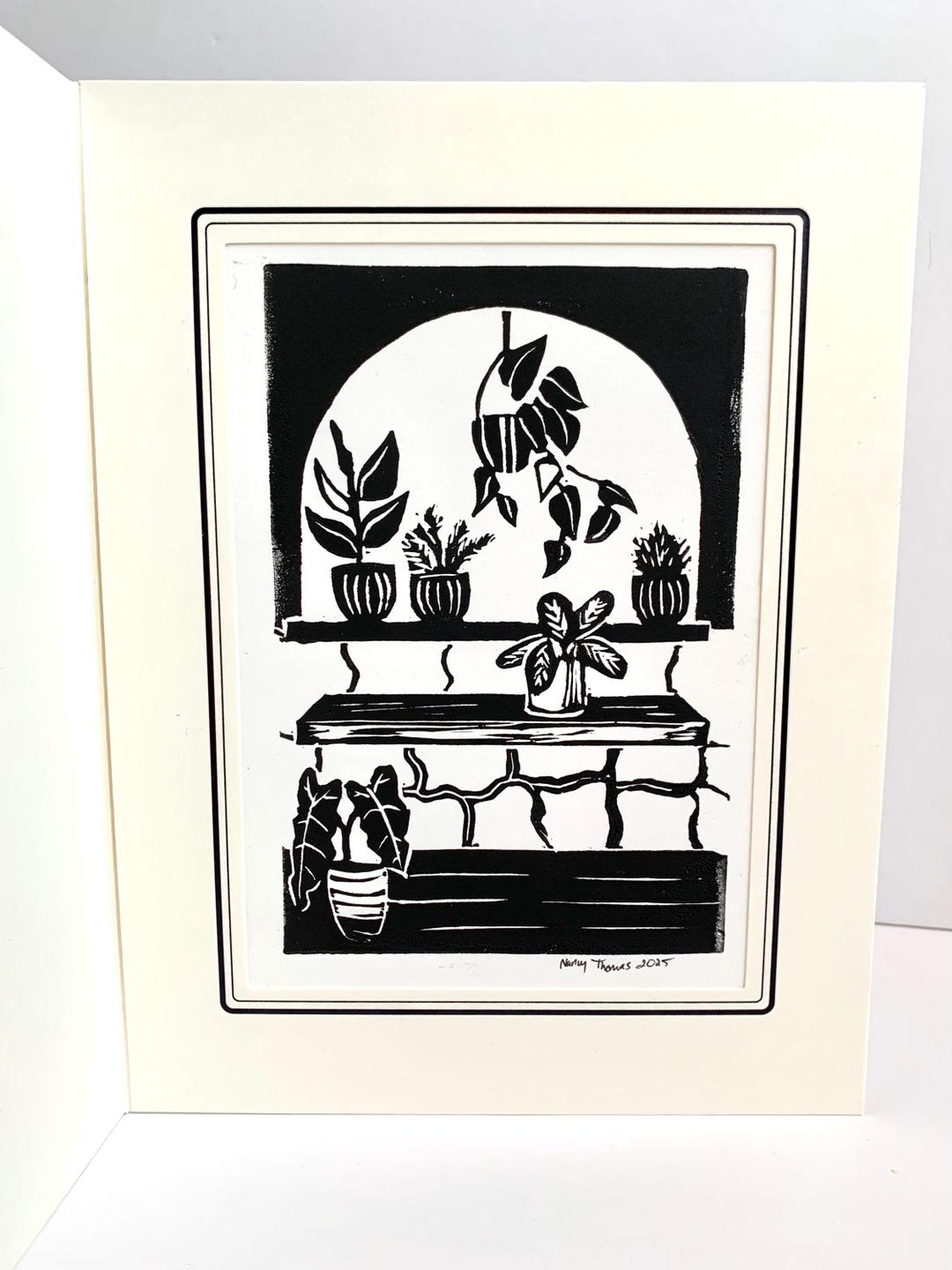 Original Linocut, My Window Print - Etsy