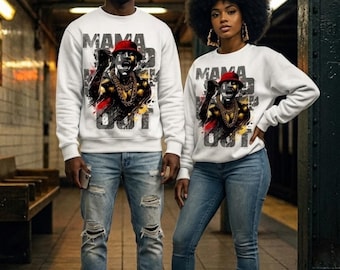 Sudadera divertida de hip hop para mamá, regalo de rap vintage para ella, camiseta estampada, regalo del Día de la Madre,