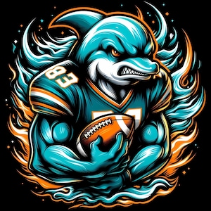Miami Dolphins Football Team Grafik-T-Shirt - Design 3