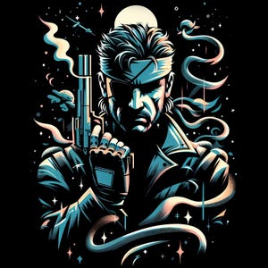 Metal Gear - Solid Snake - Big Boss - Graphic T-Shirt - Design 2