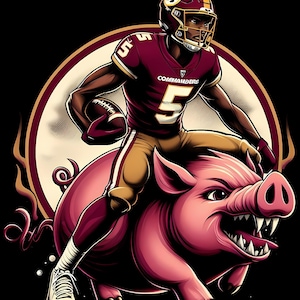 Jayden Daniels Washington Commanders Porc T-shirt graphique