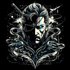 Metal Gear Solid - Solid Snake - Big Boss - Graphic T-Shirt - Design 4
