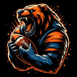 T-shirt graphique de football des Chicago Bears - Design 2