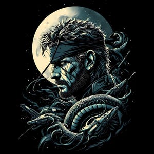 Metal Gear - Solid Snake - Big Boss - Graphic T-Shirt - Design 5