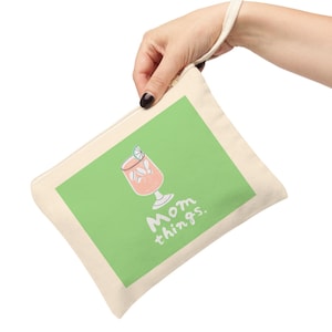 Mom Things Zipper Pouch: Everyday Cotton Canvas Accessory