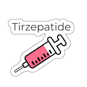 Die-Cut Stickers, Tirzepatide Label - Medical Sticker, Pharmaceutical Decal, Health Care Sticker, Prescription Label Sticker, Nurse Gift