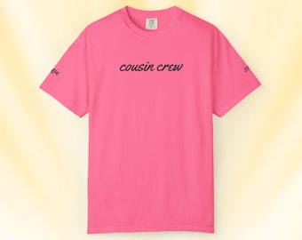 Besticktes Cousin Crew Shirt, Familientreffen passendes T-Shirt