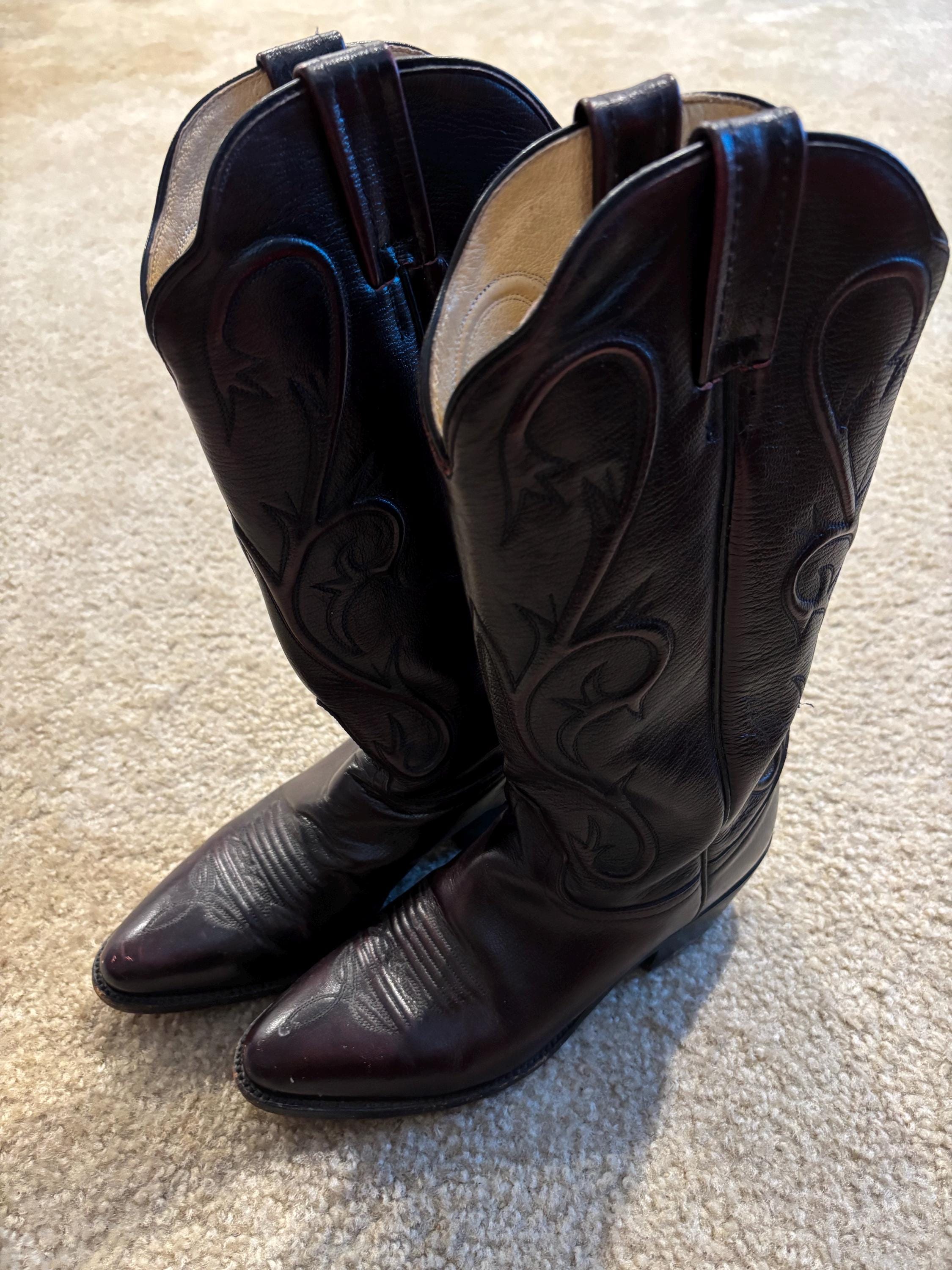 Bottes homme brogue en cuir marron et blanc