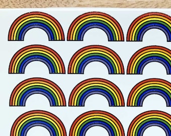 Small Rainbows- Ceramic Decal - Glass Decal - Enamel Decal - LEAD FREE & Food Safe