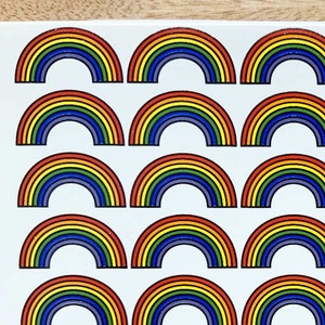 Small Rainbows- Ceramic Decal - Glass Decal - Enamel Decal - LEAD FREE & Food Safe