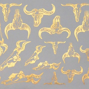 Bull Skulls Ceramic Decals, Glass Decals or Enamel Decals