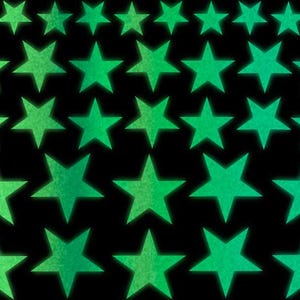 GLOW in the Dark Stars - Decals for Glass, Ceramic or Enamel - Not Food Safe - 1080F/580C