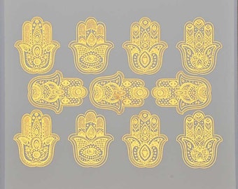 Hamsa Hands Ceramic Decals, Glass Decals or Enamel Decals