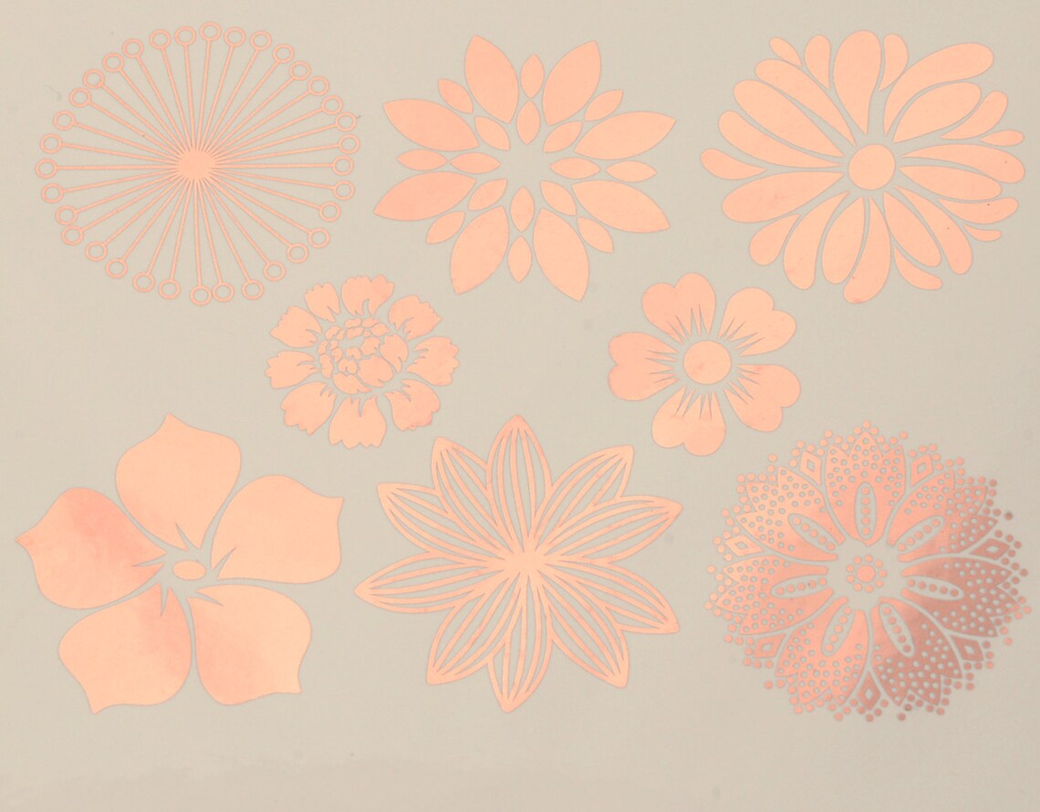 Large Flowers Ceramic Decals Glass Decals or Enamel Decals Etsy