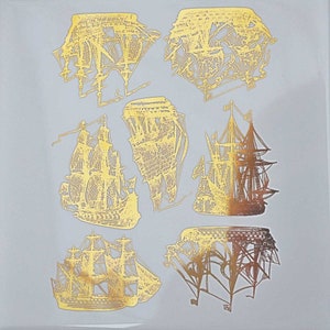 Tall Ships - Ceramic Decal Transfer - Glass Fusing Decal - Enamel Waterslide Decal - LEAD FREE & Food Safe