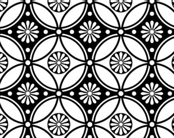 sALe!! Repeating Flower Pattern - Ceramic Decal Transfer, Glass Fusing Decal, Enamel Decal