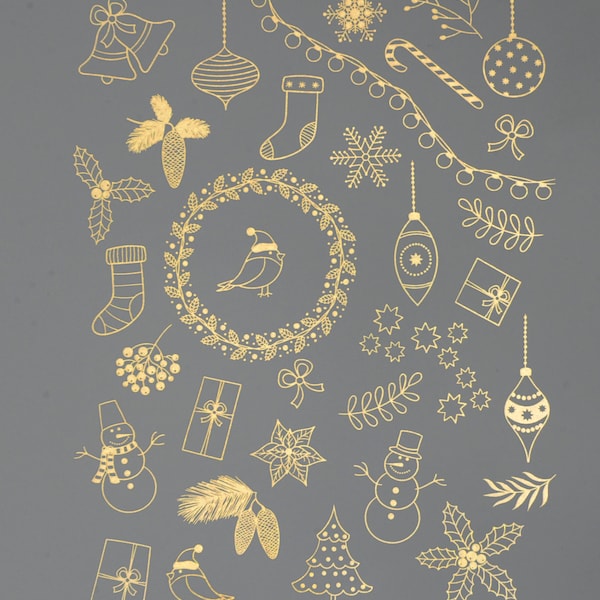 Christmas Trimmings - Ceramic Decals, Glass Decals or Enamel Decals