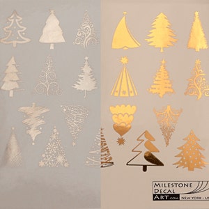Christmas Tree- Ceramic Overglaze Decal - Glass Fusing Decal - Enamel Decal - LEAD FREE & Food Safe
