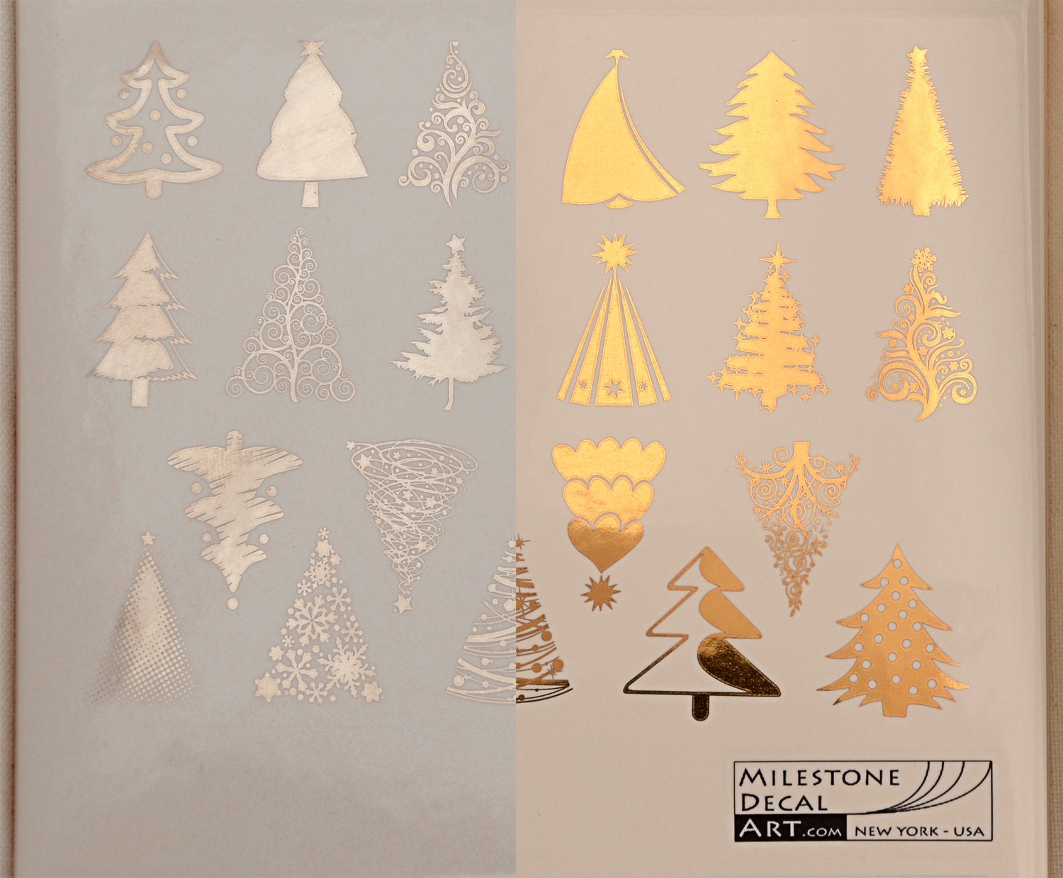 Christmas Tree- Ceramic Overglaze Decal - Glass Fusing Decal - Enamel Decal - LEAD FREE & Food Safe