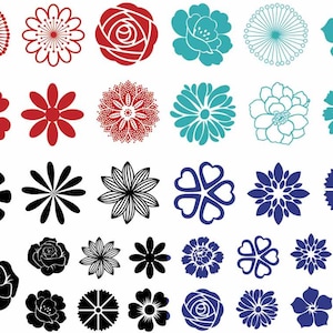 Cone 6 - Inglaze - Small Flower Ceramic Decals - Lead Free - Food Safe