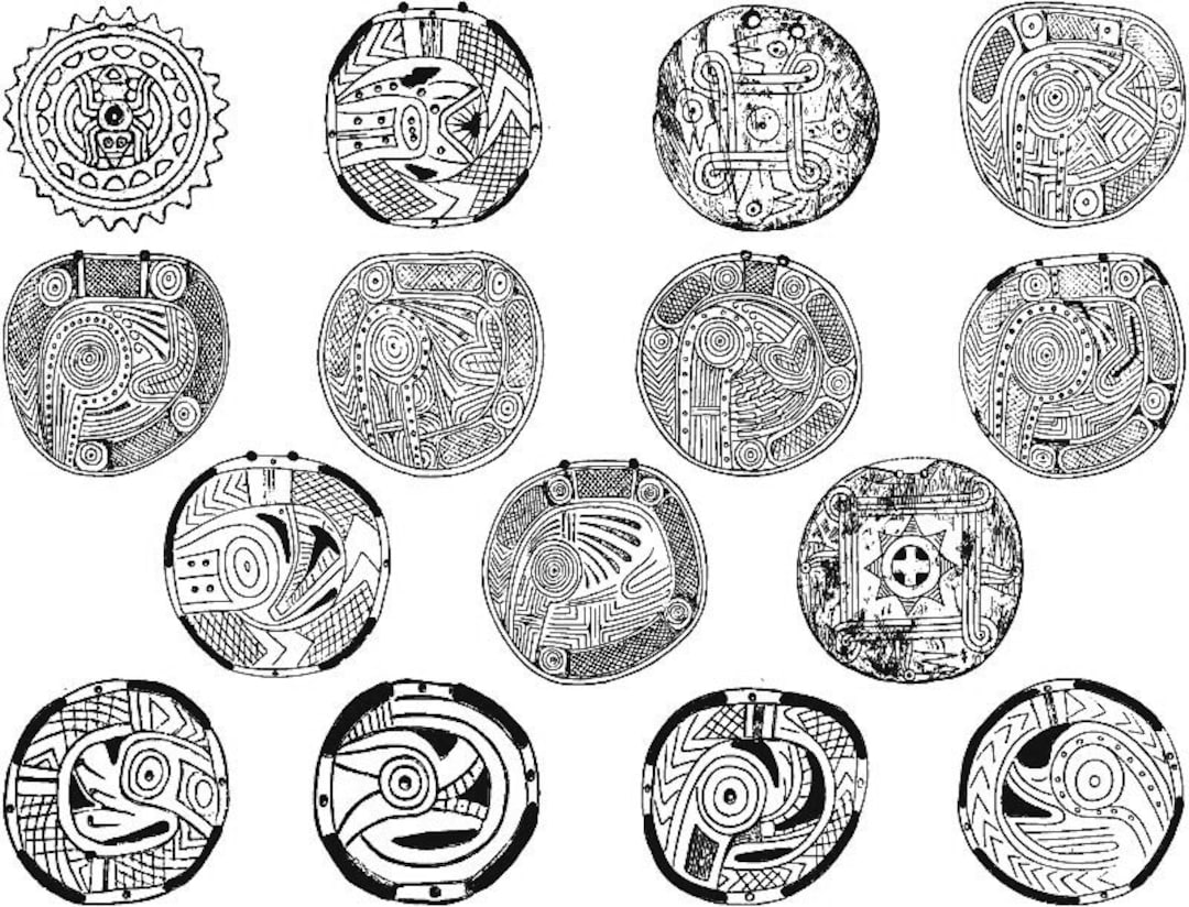 Native American Carvings Ceramic Overglaze Decal Glass Fusing Decal