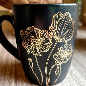 Poppies - Ceramic Overglaze Decal - Glass Fusing Decal - Enamel Decal - LEAD FREE & Food Safe