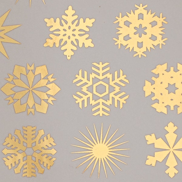 Small Snowflake Ceramic Decals, Glass Decals or Enamel Decals