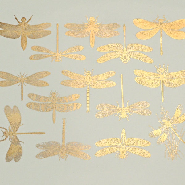 Dragonfly Ceramic Decals, Glass Fusing Decals, Waterslide Decals, Ceramic Transfers