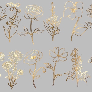 Garden Flowers - Decals for Ceramic, Glass and Enamel
