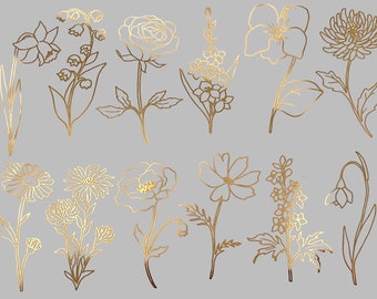 Garden Flowers - Decals for Ceramic, Glass and Enamel