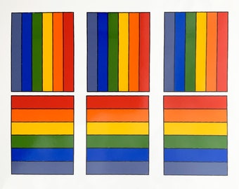 Rainbow Flag- LGBTQ PRIDE - Ceramic Decal - Glass Decal - Enamel Decal