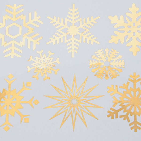 Large Snowflake Ceramic Decals, Glass Decals or Enamel Decals