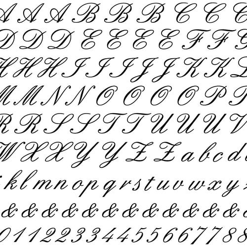 Cursive Alphabet Ceramic Decals Glass Decals or Enamel Decals - Etsy