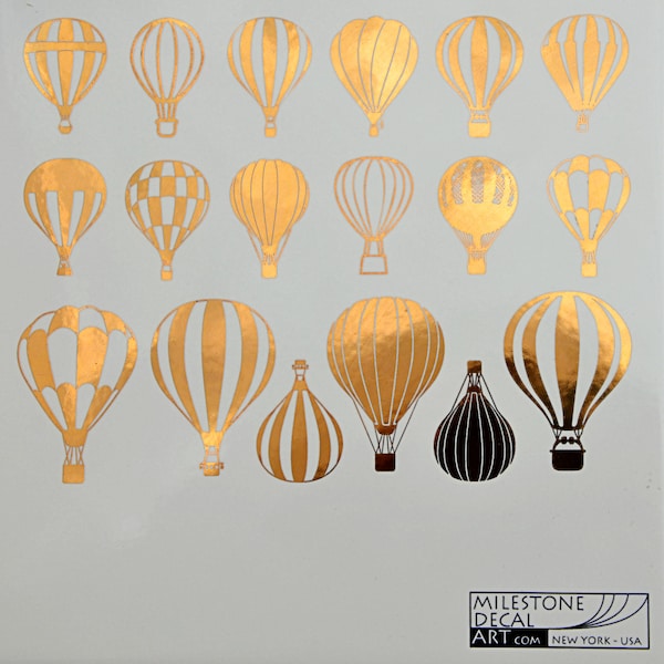 Hot Air Balloon Ceramic Decals, Glass Decals or Enamel Decals